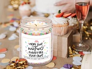 Homsolver 50th Birthday Gifts for Women, Best Ideas Birthday Decorations Candle Gift for Mom, Friends, Wife, Sister, Grandma, Vanilla Cream Scent Handmade Aromatherapy Candles