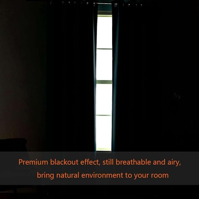 H.VERSAILTEX Blackout Patio Curtains 100 x 108 Inches for Sliding Door Extral Wide Blackout Curtain Panels Thermal Insulated Room Divider - Grommet Top, 9' Tall by 8.5' Wide - Natural