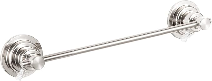 JiePai Suction Cup Towel Bar 16 Inch,Removable Vacuum Suction Towel Holder Suction Towel Rack Brushed Nickel