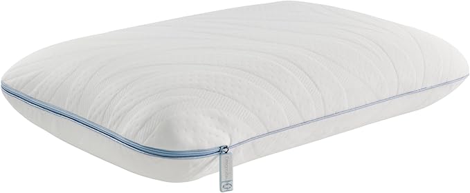 SEALY Dreamlife Queen Size Memory Foam Cooling Surface Guard Technology, Removable Machine-Washable Cover, 1 Year Warranty, White Pillow