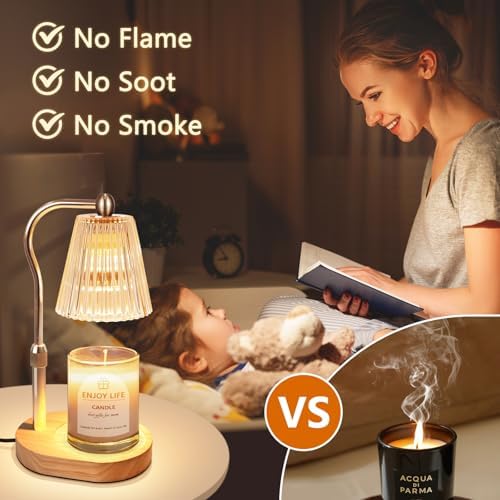 Mothers Day Gifts,Candle Warmer Lamp with Timer Dimmer Adjustable Height,Vintage Home Decor for Scented Jar