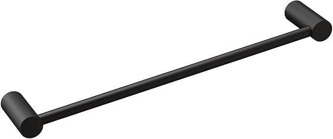 Moen Align Matte Black 18 inch Modern Single Towel Bar, YB0418BL