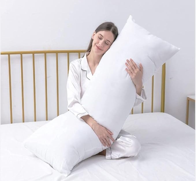 MoonRest® Synthetic Down Alternative 20x54 Square Pillow Insert Form, for Decorative Throw Pillow, Sofa, Cushions, Body and Bed - Pack of 2- Size 20” X 54”