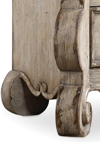 Hooker Furniture Chatelet 3 Drawer Nightstand in Distressed Vintage White