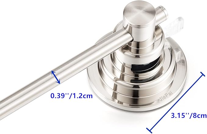 JiePai Suction Cup Towel Bar 16 Inch,Removable Vacuum Suction Towel Holder Suction Towel Rack Brushed Nickel