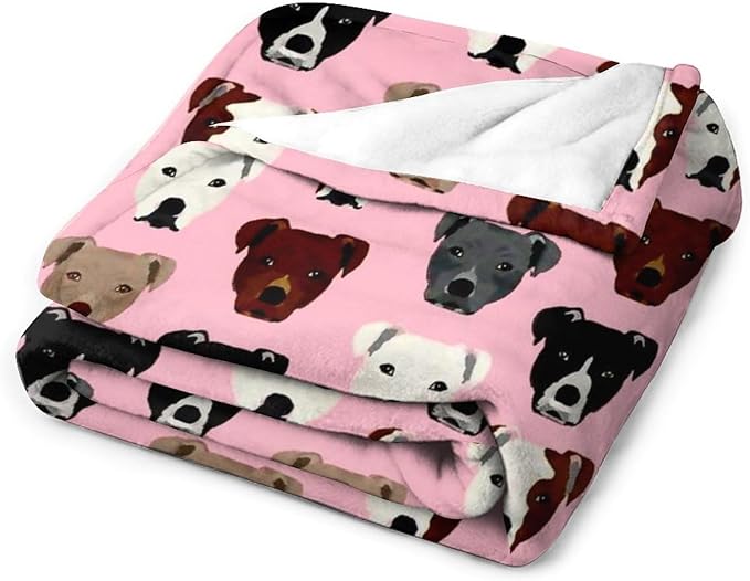 Throw Blanket for Teens Boys Girls and Adults Soft Warm Cozy Funny Midweight Food Flannel Blankets for Couch Sofa Bed Camping Travel Home Decor 50" X 60" (Dog, Custom)