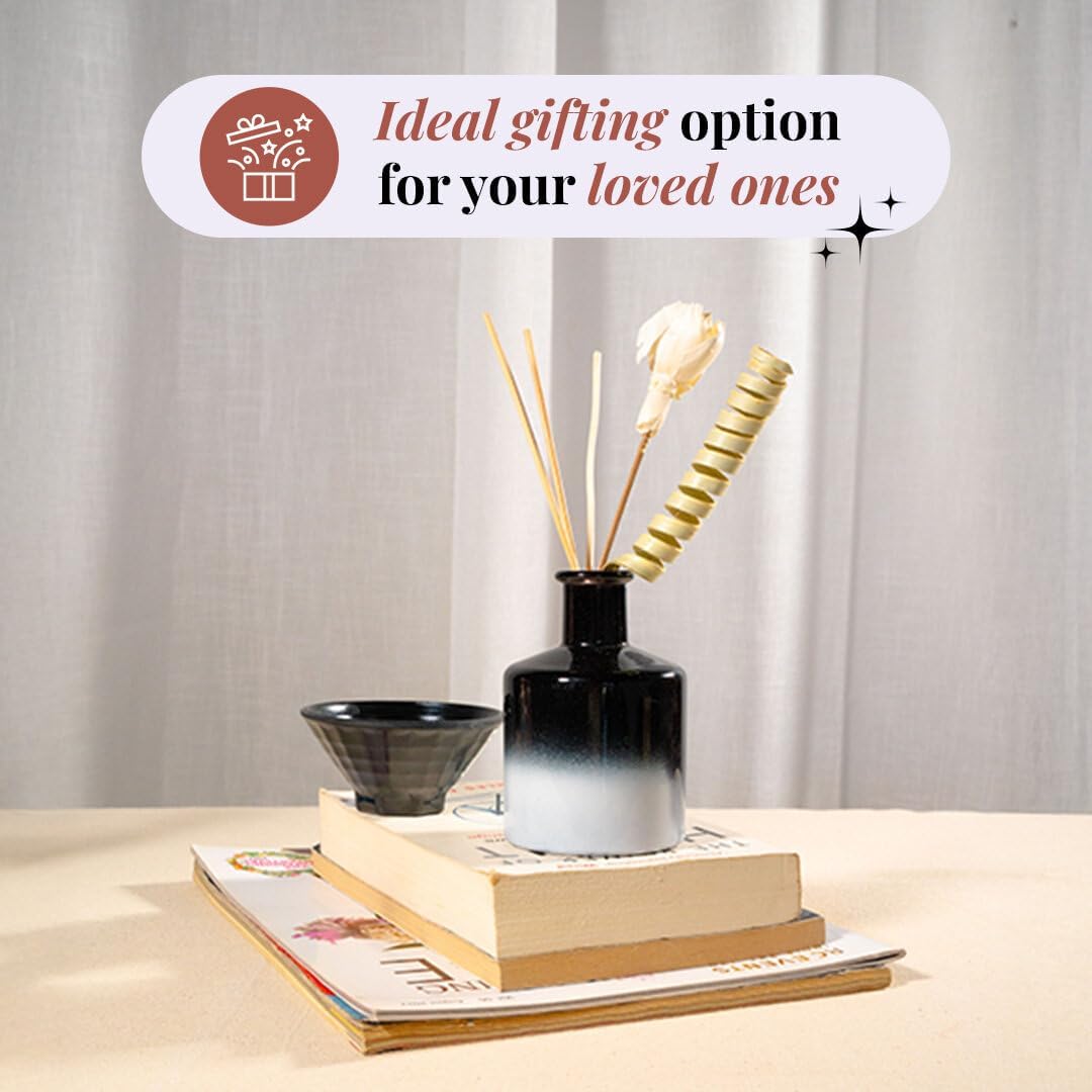 Folkulture Reed Diffusers for Home, 5 oz | Lavender Scent Diffuser Oil with Sticks for Bathroom Decor Accessories, Living Room, Office, Desk| Natural Essential Oils | Housewarming Gifts