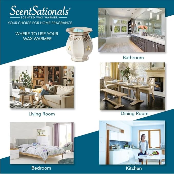 Scentsationals Fall Wax Melts, Wax Cubes Strong Scent - Farmhouse Cookies - Long Lasting Scented Melts for Warmer, 10oz (24-Cubes)