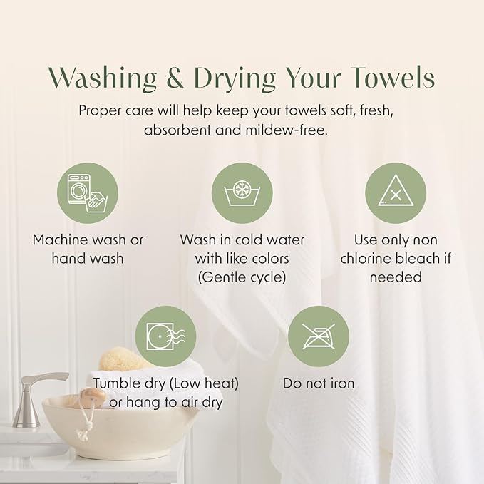 Springtree Home Luxury Viscose from Bamboo Bath Towel Set of 4 | 35% Viscose from Bamboo - 65% Cotton | Absorbent Quick-Dry Towels for Bathroom | Oeko-TEX Standard 100 Cotton | French Blue