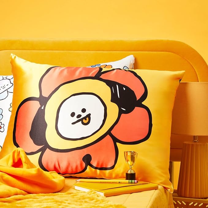 Kitsch x BT21 (Chimmy) Satin Pillowcase with Zipper for Hair & Skin - Softer Than Silk Pillow Cases, Smooth Cooling Pillow Cover, Wrinkle-Free, Machine Washable, Queen/Standard (19x26)