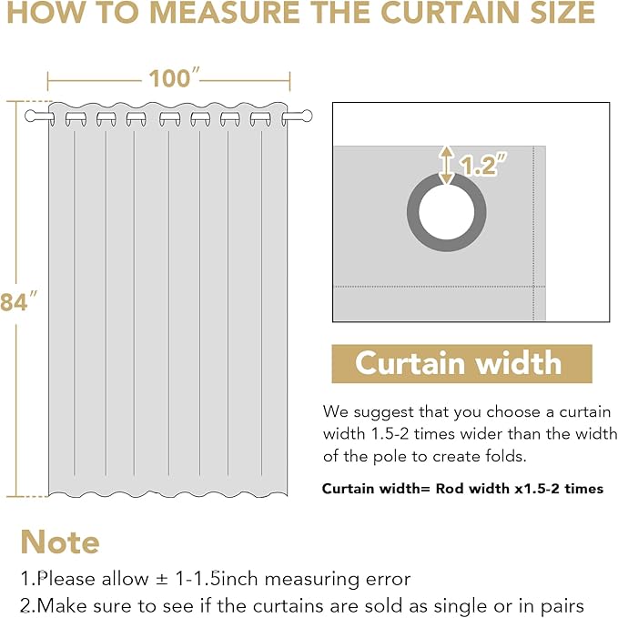 H.VERSAILTEX Blackout Patio Curtains 100 x 84 Inches for Sliding Door Extral Wide Blackout Curtain Panels Thermal Insulated Room Divider - Grommet Top, 7' Tall by 8.5' Wide - Light Sage