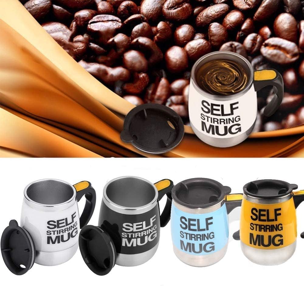 Self Stirring Mug Auto Self Mixing Stainless Steel Cup for Coffee/Tea/Hot Chocolate/Milk Mug for Office/Kitchen/Travel/Home -450ml/15oz The best gift(red)