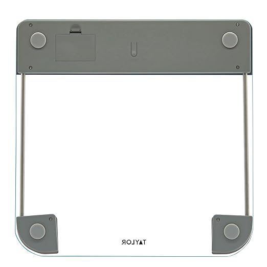Taylor Digital Glass Bathroom Scale, Vanishing Display for Body Weight, Cyan Blue