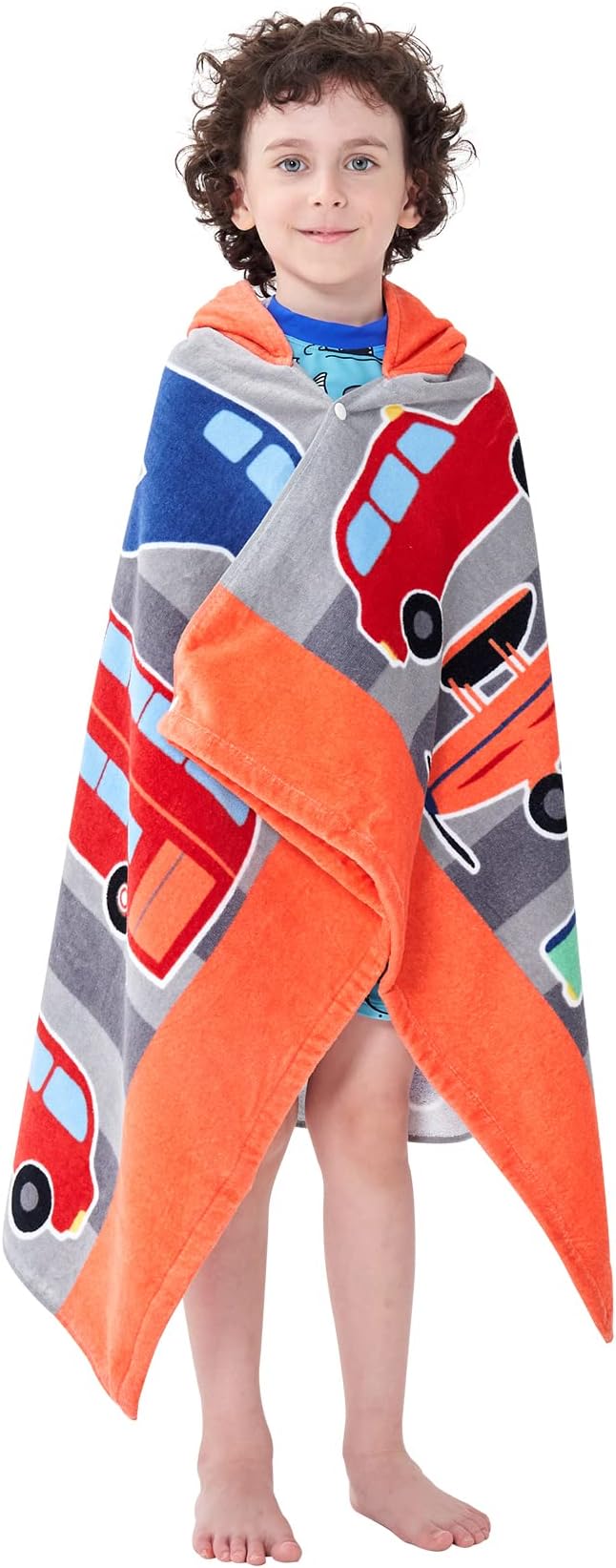 Kids Bath Towels, Kids Towel Girls Boys Hooded Beach,Bathroom,Pool Swim Towels 30 × 50 INCH Large Size Ultra Absorbent Cute Cartoon Animal Full Vitality 100% Cotton Wearable Wrap for Child