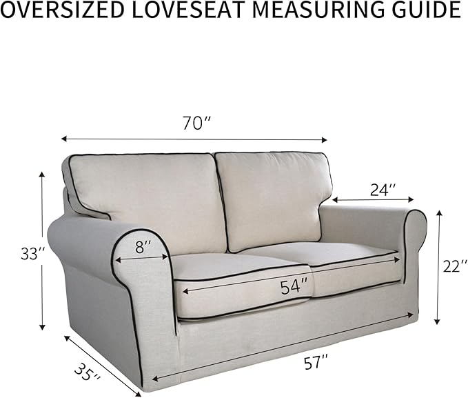 PureFit Reversible Quilted Sofa Cover, Water Resistant Furniture Protector, Washable Couch Cover with Non Slip and Elastic Straps for Kids, Dogs, Pets (Oversized Loveseat, Chocolate/Chocolate)