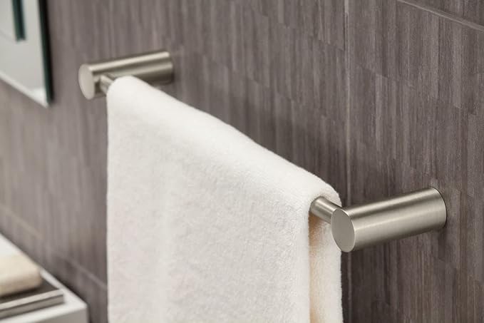 Moen YB0424BN Align 24-Inch Modern Single Towel Bar for Bathroom or Kitchen, Brushed Nickel
