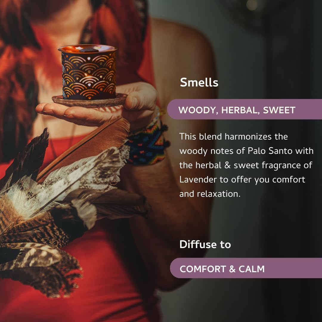 Palo Santo & Lavender Smokeless Incense Bricks Refill | 3 x 9 Bricks | Aromatherapy | Smudging | Made with Essential Oils | Natural Air fresheners for Home | Spiritual Meditation Accessories