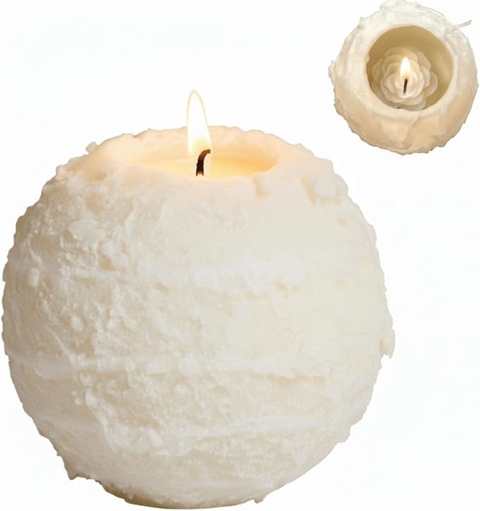 Spiral Cool Decorative Candle, Velas Decorativas, Spiral Melt Light, Spinning Burning, Spinning Gifts Unique Candle, Cool Candles, Soy, Beeswax, Fun Candles Spinner (Winter White - Vanilla)