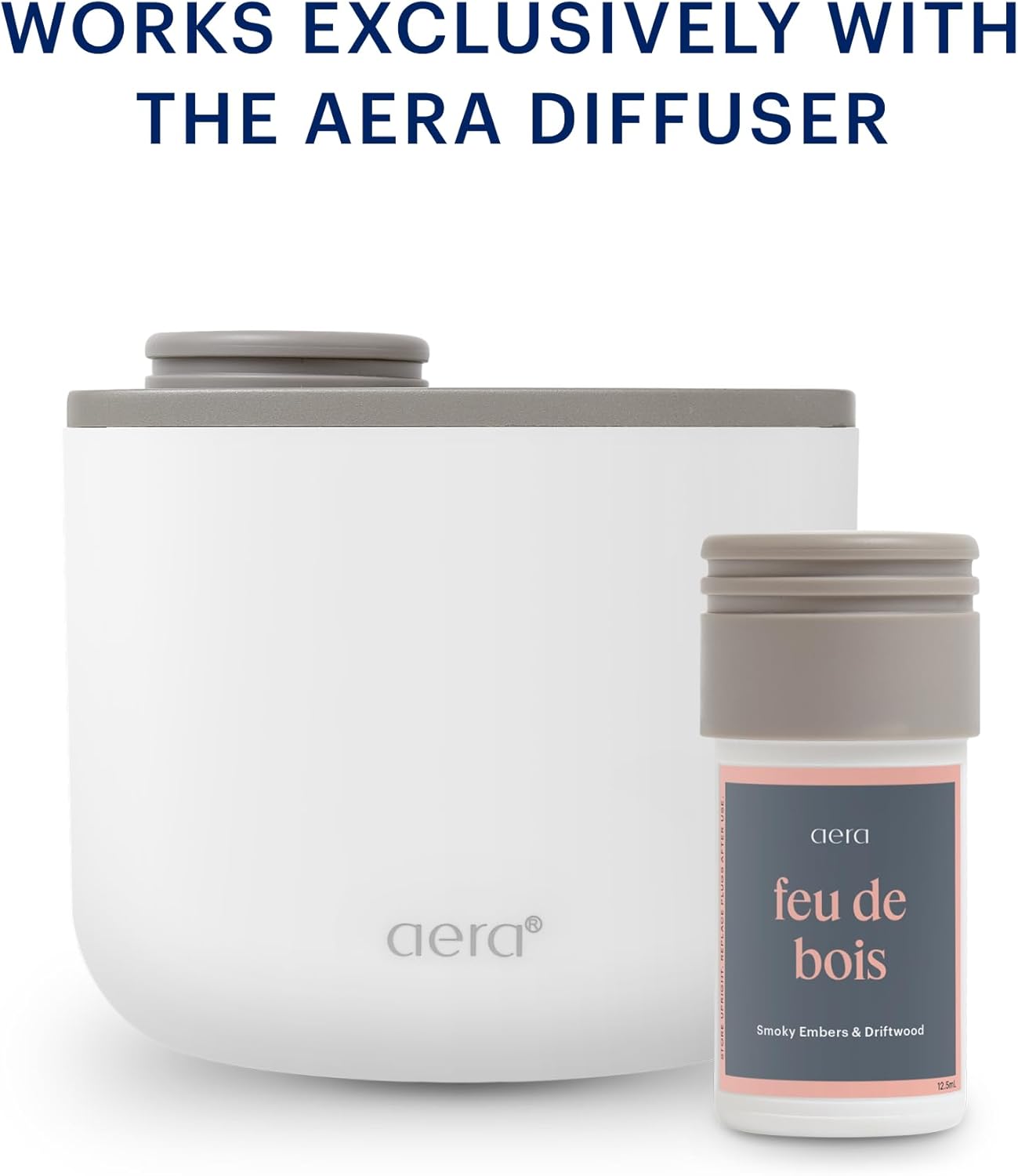 Aera Mini Feu de Bois - Essential Oil for Home - Wood Burning Fragrance - Notes of Smokey Embers and Driftwood - Scent Refill - Capsule Size Works with Mini Diffuser
