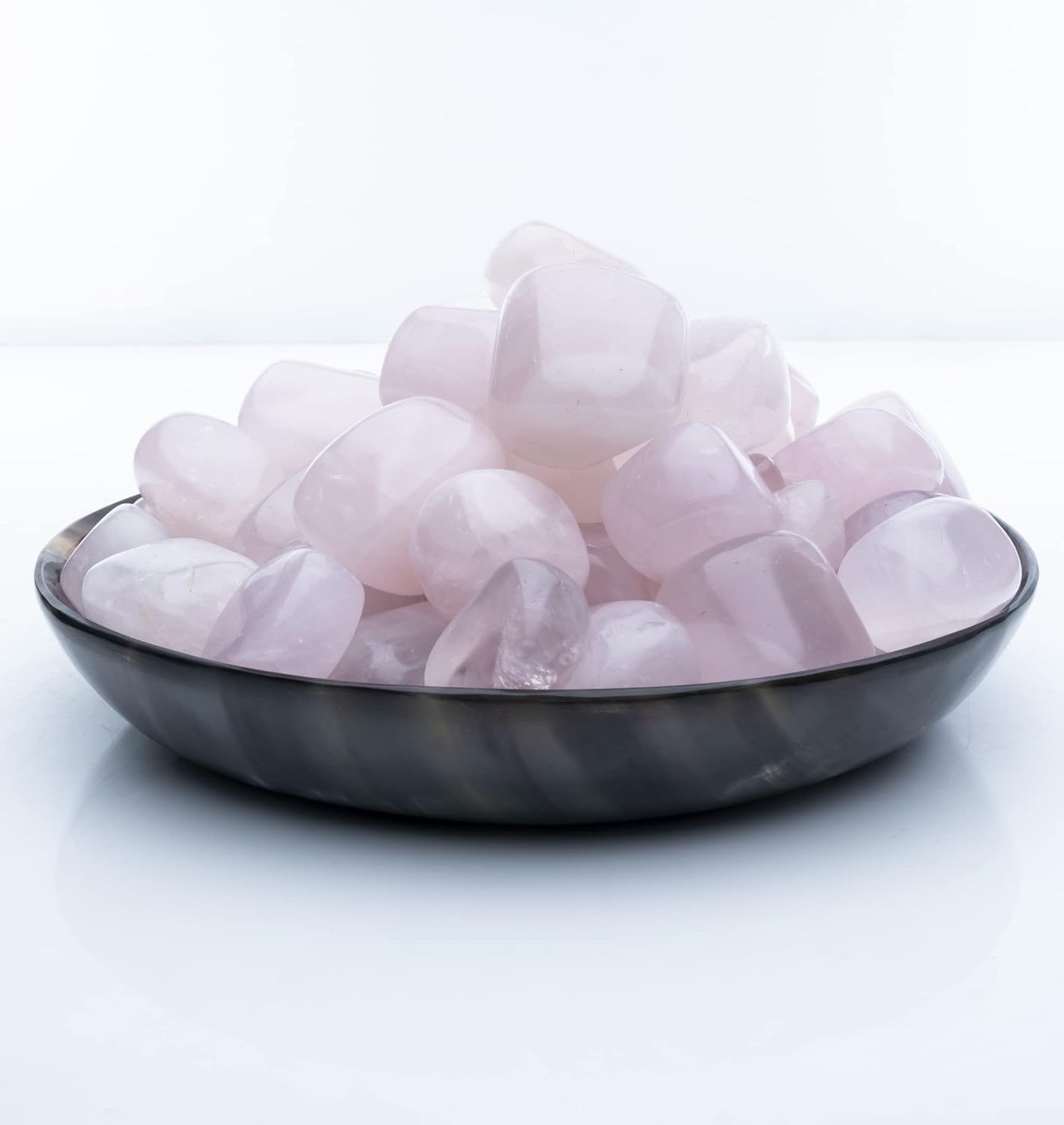 Crocon 1LB Rose Quartz Tumbled Stones and Crystals Bulk 2000+ Carats Natural Crystal Kit for Reiki Healing Polished, Mothers Day, Tumble Stones, Chakra Balancing, Gift, Home Decor Size : 20mm