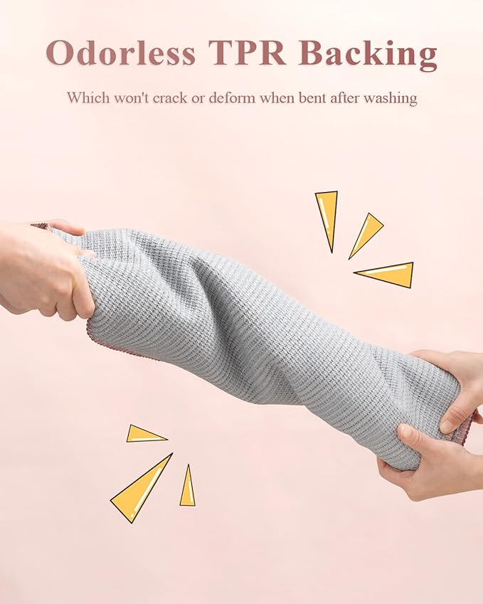 hicorfe Front Door Mat Outside Entrance, Absorbent Mud Mat,Welcome Door Mats Outdoor Indoor,Stain and Fade Resistant,Non Slip Backing Entry Doormat,Pet Rug for Entryway (32"x48",Dark Pink)