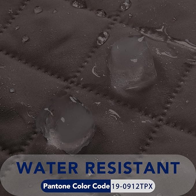 PureFit Reversible Quilted Sofa Cover, Water Resistant Furniture Protector, Washable Couch Cover with Non Slip and Elastic Straps for Kids, Dogs, Pets (Oversized Loveseat, Chocolate/Chocolate)