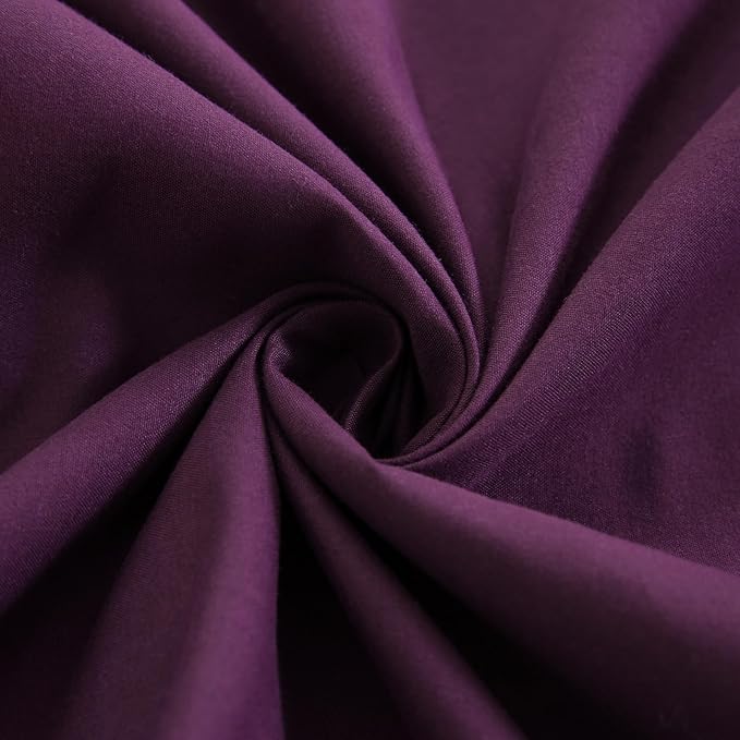 Merryword Dark Purple Body Pillow Cover 20x54inches Long Pillowcase Ruffled Pillowcases Shabby Chic Ruffled Fringe Decor Body Ruffled Pillow Sham Cute Pillowcase