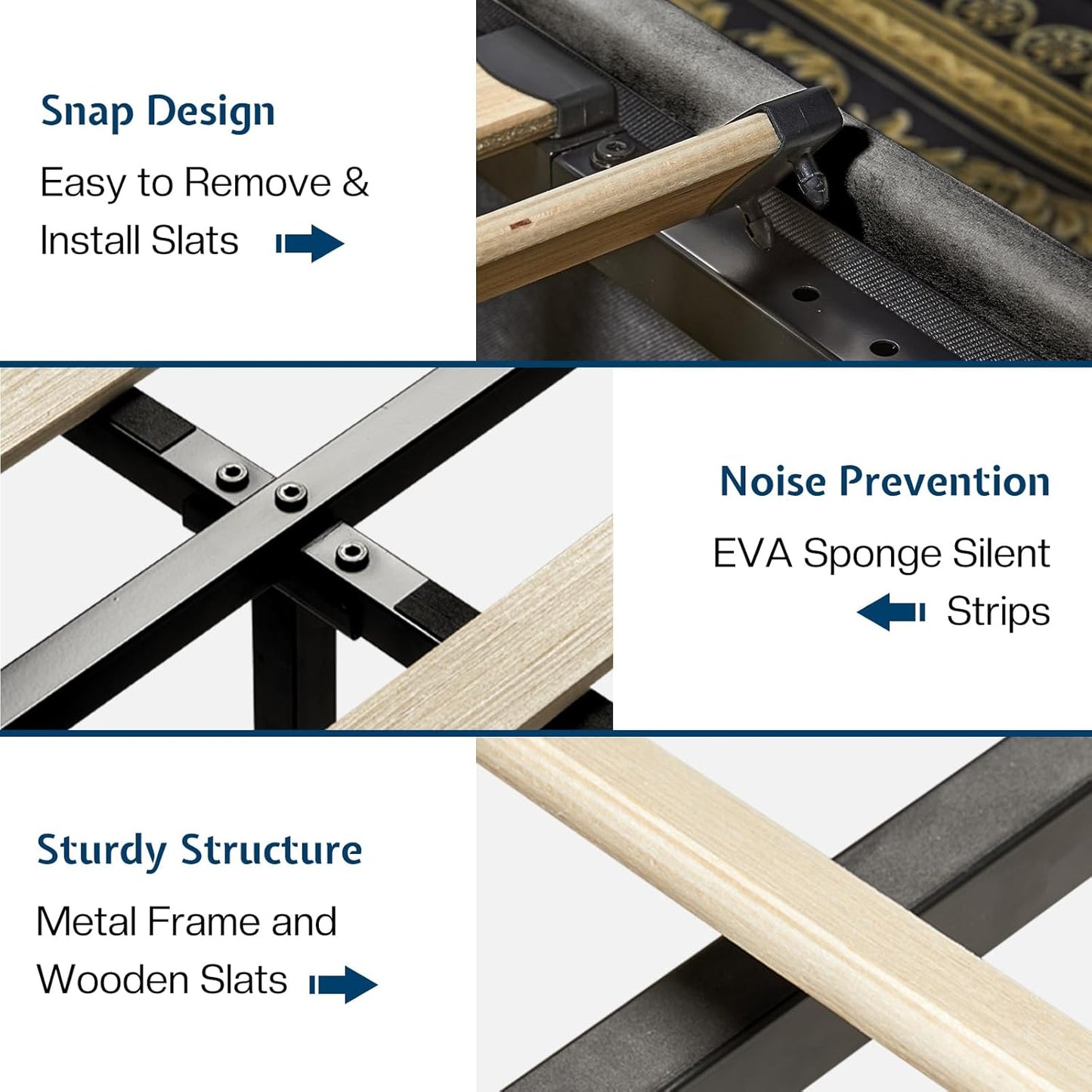 Jocisland King Size Bed Frame Lift Up Storage Bed Upholstered Platform Bed with Wingback Headboard/Hydraulic Storage/No Box Spring Needed/Wood Slats Support/Dark Grey