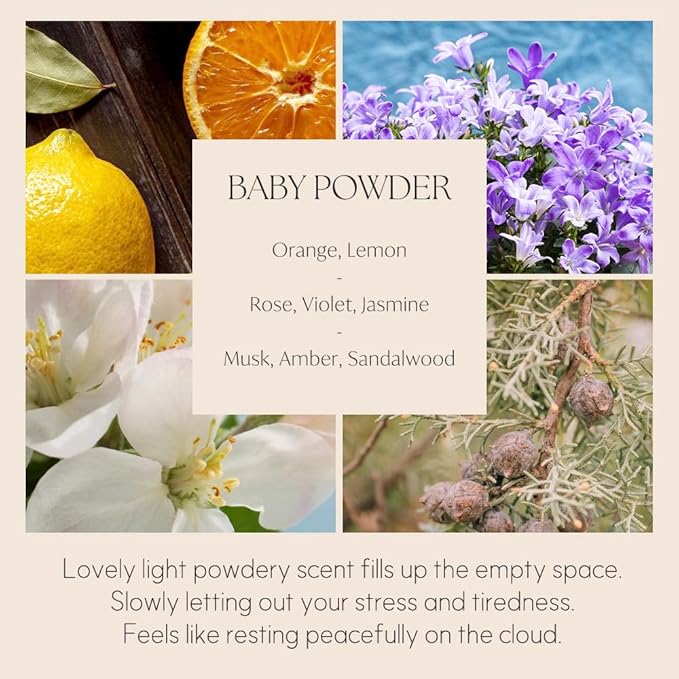 396 st. Peony Flower Reed Diffuser, Baby Powder(Also Known as Refreshing Air), 200ml(6.7oz) / Reed Diffuser Sets, Home Fragrance, Scented Oils, Home & Bathroom Décor