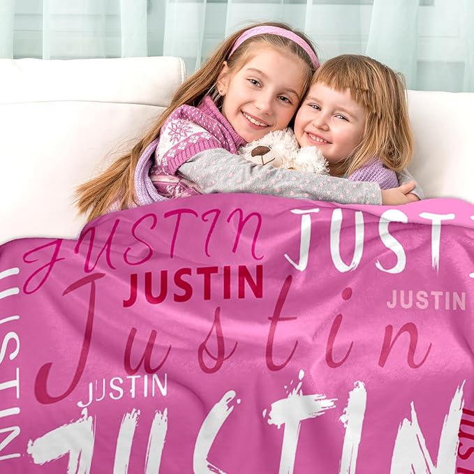 Ship Next Day, Custom Name Blanket - Printed in USA, Personalized Baby Blankets for Girls, Baby Blanket with Name, Ultra-Soft Cozy Fleece Blankets, Gifts for Boys & Girls Kids Teen Girl New Mom