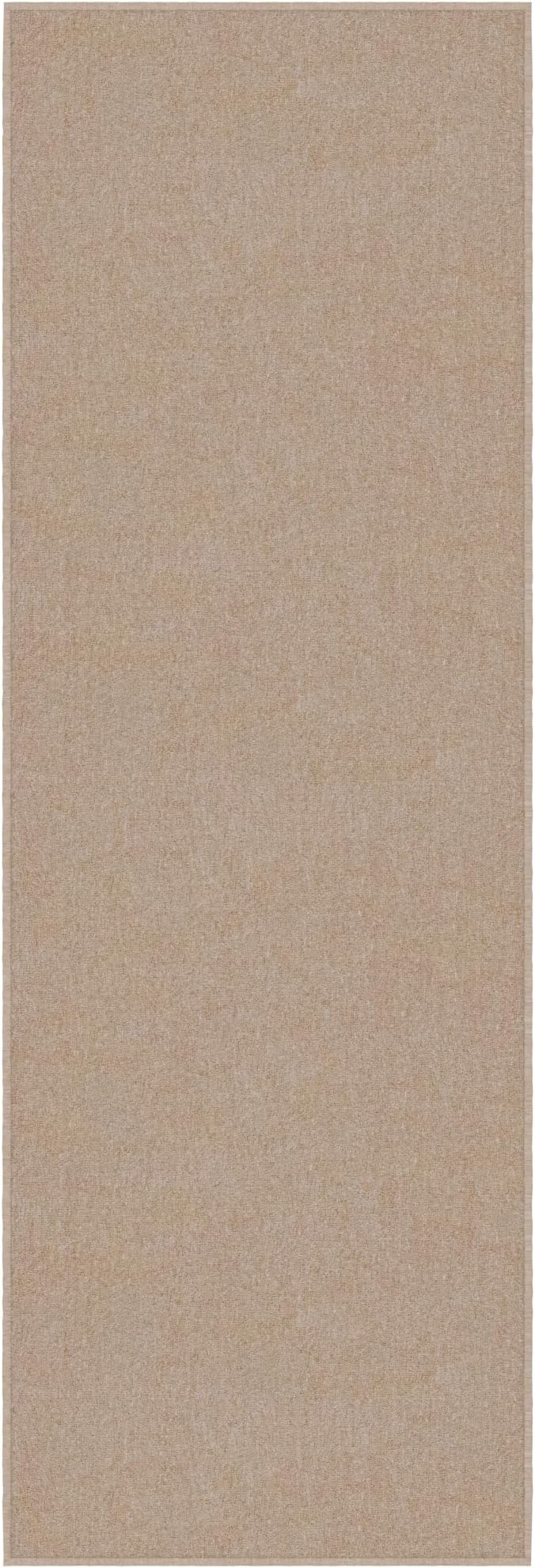Ottomanson 20" x 59" Ultra-Thin Hallway Runner Rug - Durable Non-Slip Carpet for High-Traffic Areas - Fits Under Doors for Seamless Entry - Ideal for Kitchen, Entryway, Bedroom & Living Room, Beige