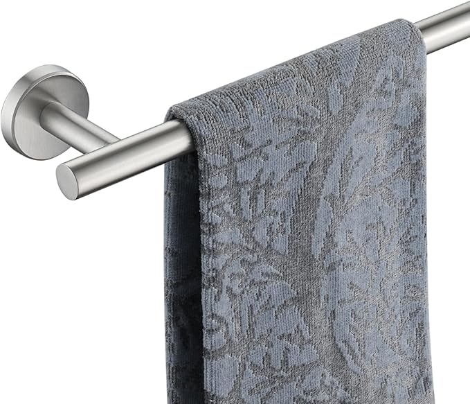JQK Hand Towel Bar, 12 Inch 304 Stainless Steel Thicken 0.8mm Towel Rack, Bathroom Towel Holder Brushed Finished Wall Mount, Useable Length 9 Inch TB110L9-BN