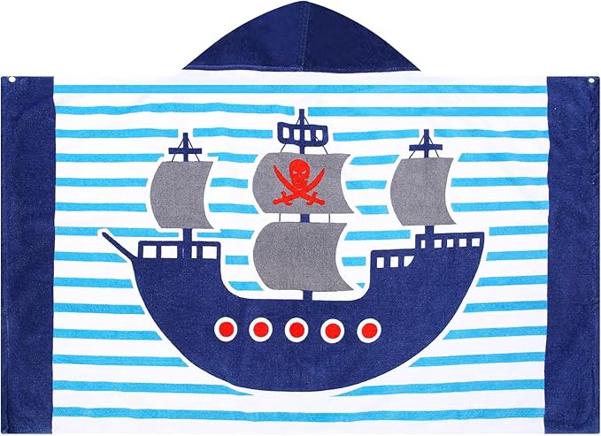 Kids Bath Towels, Kids Towel Girls Boys Hooded Beach,Bathroom,Pool Swim Towels 30 × 50 INCH Large Size Ultra Absorbent Cute Cartoon Animal Full Vitality 100% Cotton Wearable Wrap for Child