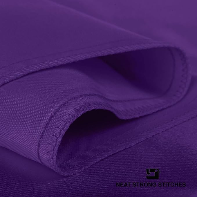Purple Satin Pillowcase with Zipper, for Hair and Skin Care, Feels Soft and Cool Like a Silk Pillowcase, Satin Pillow Cases 2 Pack, Slik Pillow Cover, Grape/Purple, King Size - Set of 2