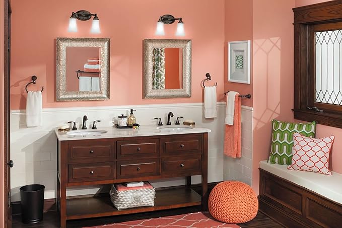 Moen YB2824ORB Eva 24-Inch Bathroom Towel Bar, Oil Rubbed Bronze