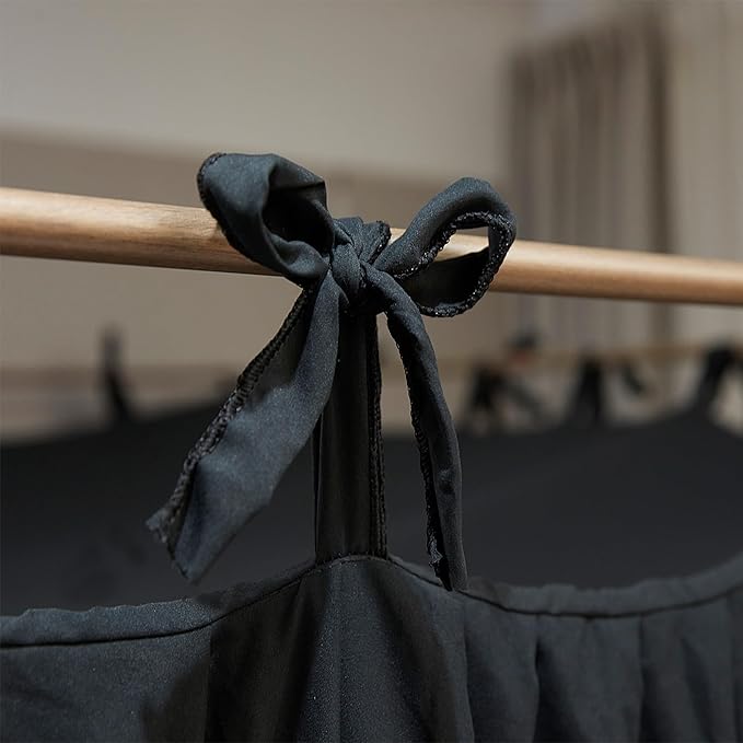 4 Corners Post Princess Curtain Bed Canopy Double Layer Cozy Mosquito Net Mesh and Cloth for Girls Adults Bedroom Decoration (Double-Black/Black, 53" W*78" L*82"*H/(Full))