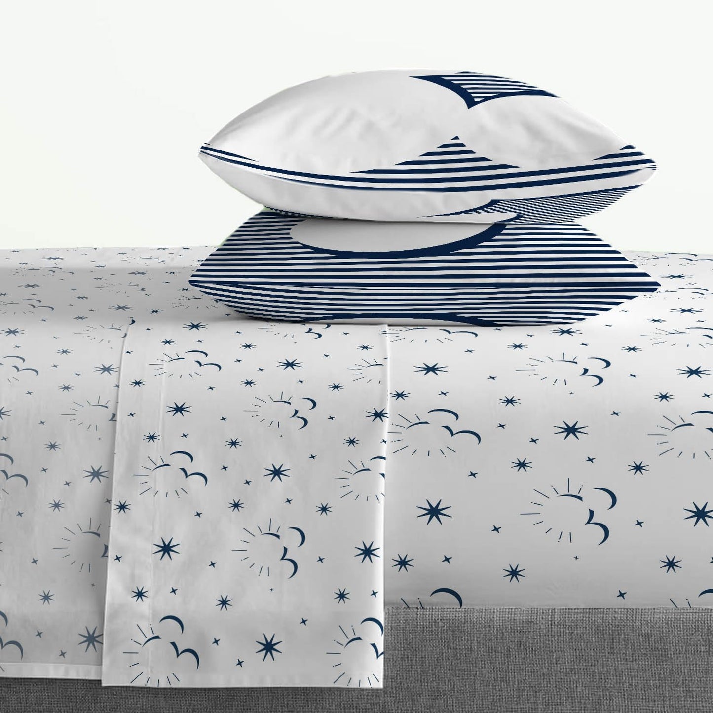 Jay Franco Kids Sheet Set with Fitted, Flat Sheets & Pillow Cover - Ultra-Soft Bedding with Pillowcase for Room Decor, White - Mickey Mouse, 4 Piece King