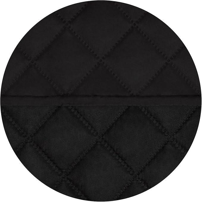 PureFit Reversible Quilted Sofa Cover, Water Resistant Slipcover Furniture Protector, Washable Couch Cover with Non Slip and Elastic Straps for Kids, Dogs, Pets (Small Recliner, Black/Black)