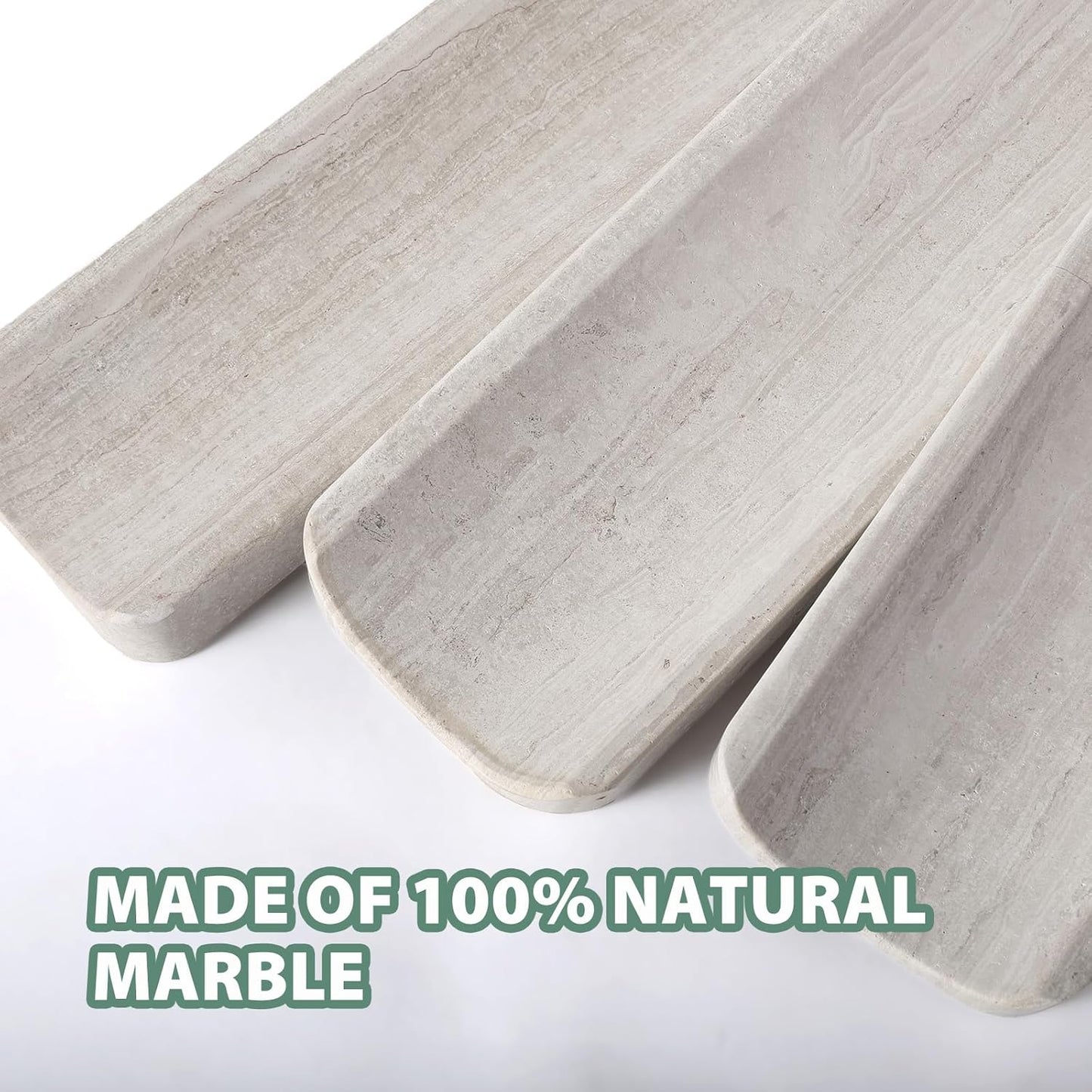 Koville Natural Marble Incense Holder, Incense Holders for Sticks, Incense Burner Holder, Ideal for Meditation and Relaxing, Easy to Clean(White Wooden)