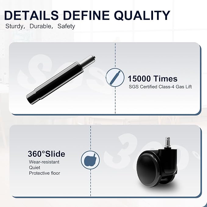 Misolant Vanity Chair with Back, Small Armless Cute Office Chair with Wheels and Lumbar Support, Comfy PU Leather Desk Computer Chairs with Adjustable Height, 360° Swivel for Home Bedroom, Khaki