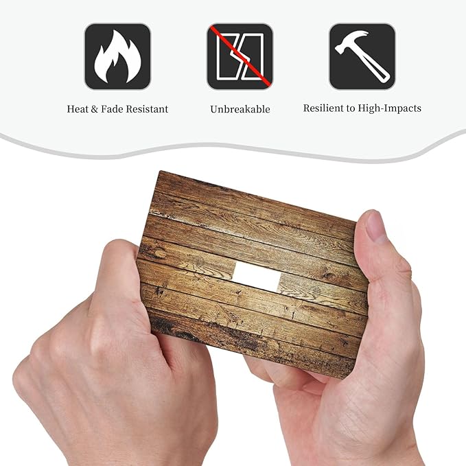 Rustic Brown Wood Natural Wooden Decorative Light Switch Cover 1 Gang Single Toggle Device Electrical Faceplate Switchplates Decorator Outlet Wall Plate for Bedroom Home Decor