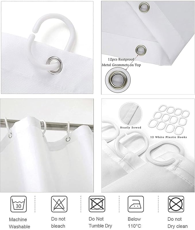4 Pcs King Queen Couple Shower Curtain Set, Black Man Women Bathroom Sets with Shower Curtains and Rugs Toilet Lid Cover Bath Mat, Romantic Words Waterproof Fabric Bathroom Decor