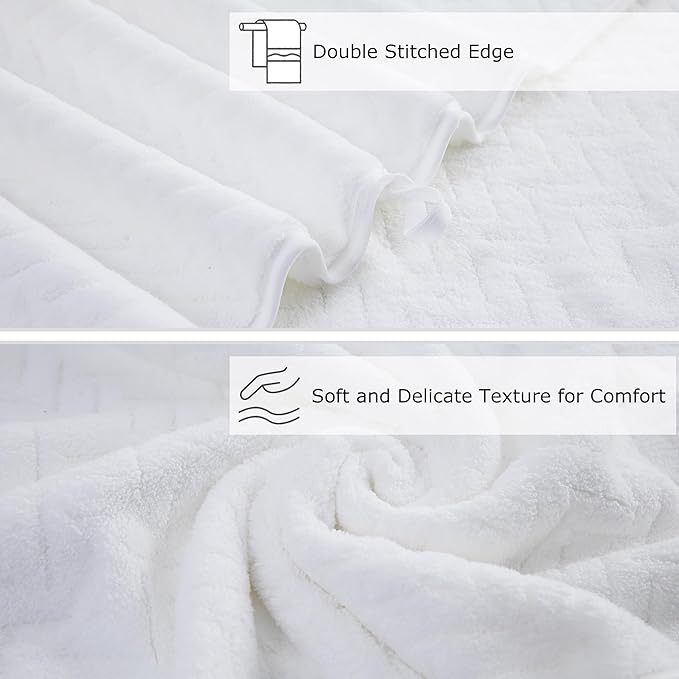 8 Piece Premium Towel Set, 2 Ultra Large Bath Sheet, 2 Hand Towels, 4 Washcloths, Super Soft, Lightweight, Highly Absorbent Quick Dry Bath Towel Set Hotel Spa Quality for Bathroom (White)