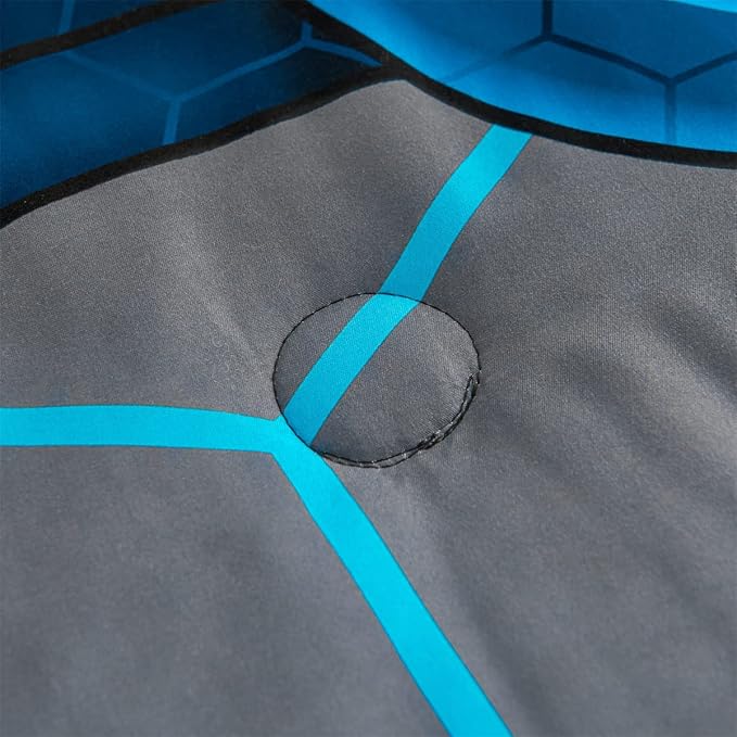 NTBED Game Console Comforter Set for Boys Girls Kids 3D Gaming Geometric Lightweight Microfiber Bedding Sets (blue, Queen)