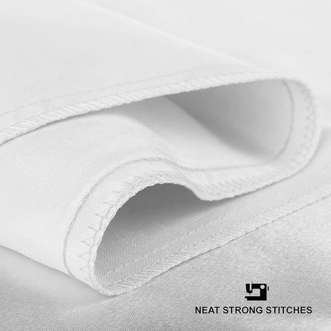 Satin Pillowcase with Zipper for Hair and Skin Care, Feels Soft and Cool Like a Silk Pillowcase, White Satin Pillow Cases 2 Pack, Slik Pillow Cover, Standard Size - Set of 2