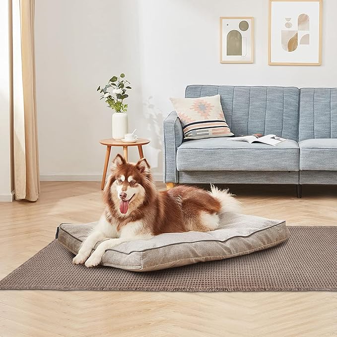 ZALL Tan Waffle Bath Mat,Super Absorbent Non Slip Long Bathroom Runner Rug,Brown 24X60inch,Machine Washable Ultra Soft Floor Mats