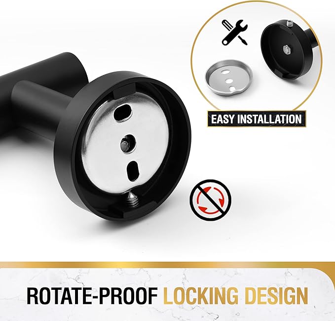 HITSLAM Matte Black 31.6 Inch Towel Bar for Bathroom, SUS304 Stainless Steel Bathroom Towel Rack Wall Mounted, Modern Home Decor Bath Towel Holder with Hardware Accessories