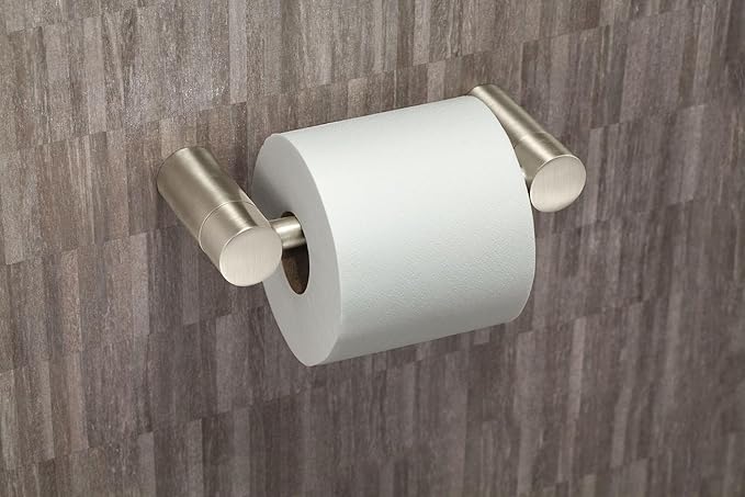 Moen Align Brushed Nickel Pivoting Wall Mounted Modern Toilet Paper Holder, YB0408BN