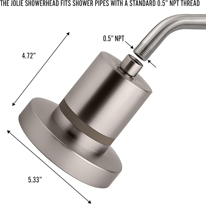 THE JOLIE FILTERED SHOWERHEAD with Shower Filter System- High Pressure Showerhead, Hair and Skincare Accessory to Improve Beauty and Personal Care Routine (Vibrant Red)