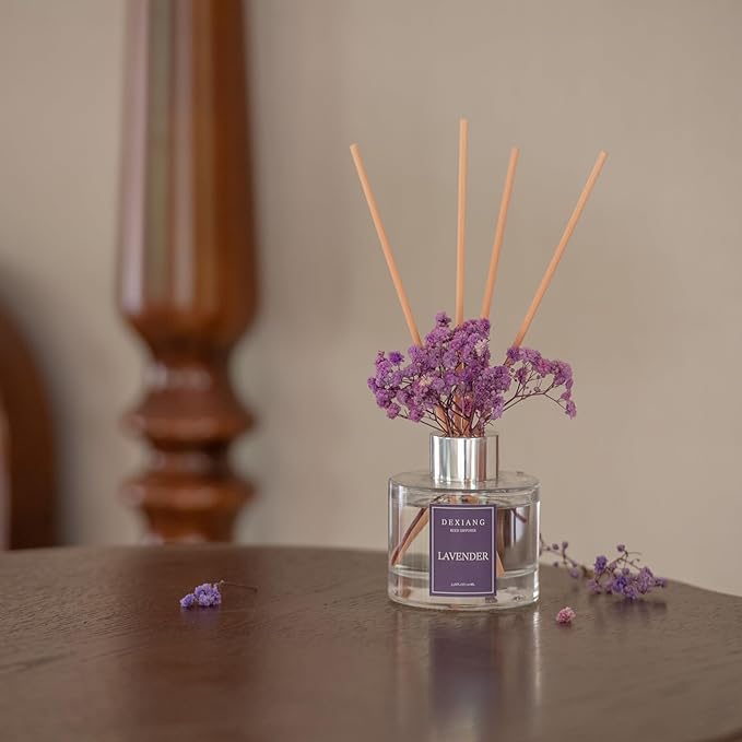 3.38 oz (100ml) 2pcs,Eucalyptus/Lemon Verbena Scented Reed Diffuser Set,Reed Diffuser & 12pcs Reed Diffuser Sticks,Home & Kitchen| Home & Bathroom Decor,Fragrance and Gifts